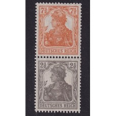ALEMANIA 1916 ESTAMPILLAS SE-TENANT ZUSAMMENDRUCKE NUEVAS MINT DE LUJO